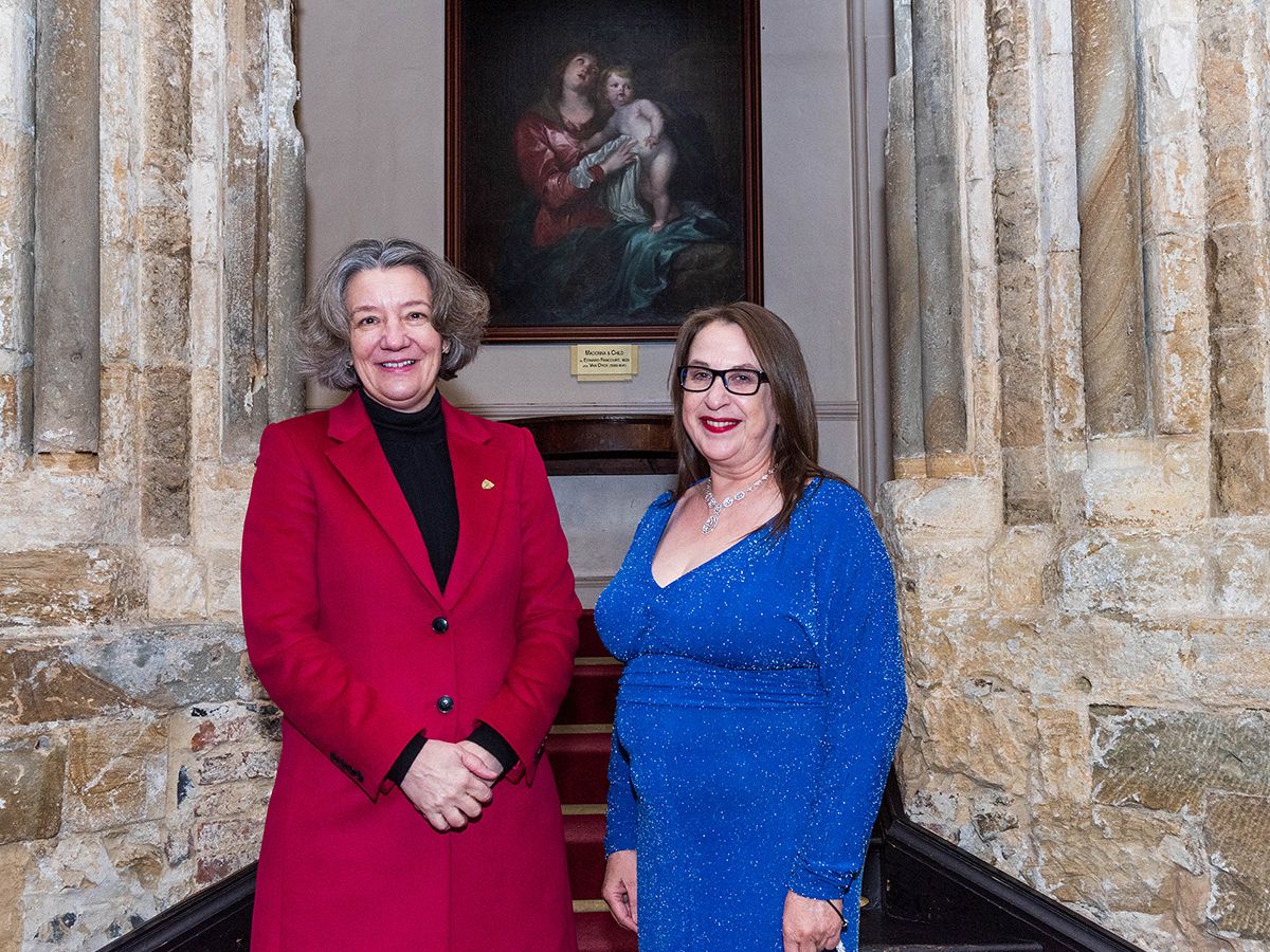Vice-Chancellor Professor Karen O'Brien with Anne Sayers