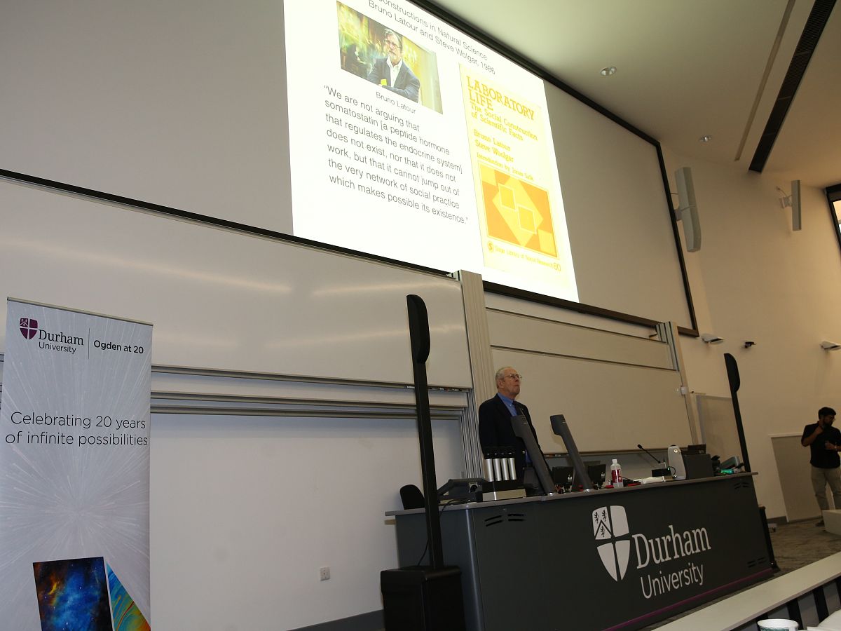 Nobel Prize laureate Professor Jim Peebles from Princeton University delivered the keynote lecture at a symposium to mark the 20th anniversary of The Ogden Centre.