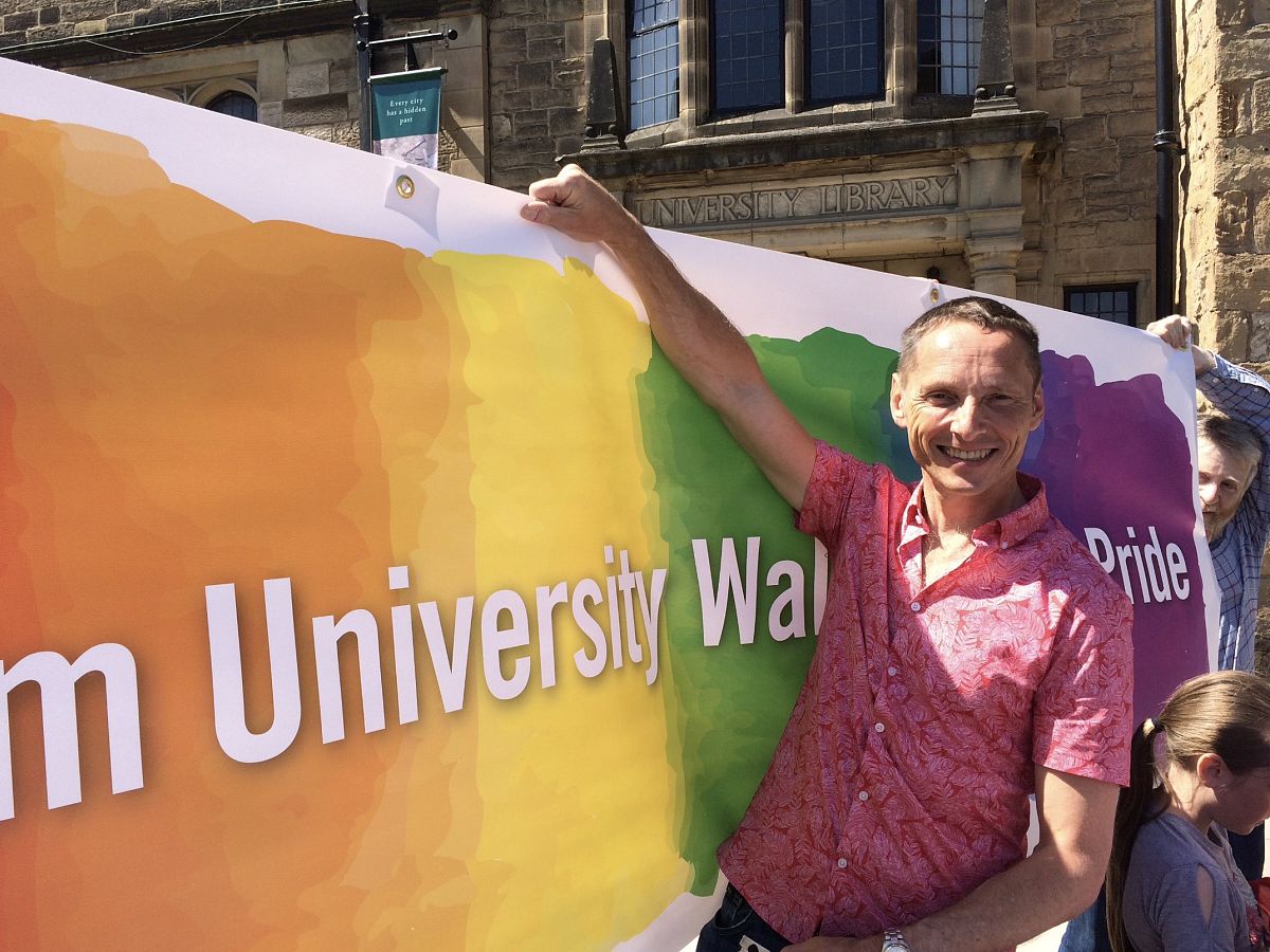 Antony Long taking part in Durham Pride